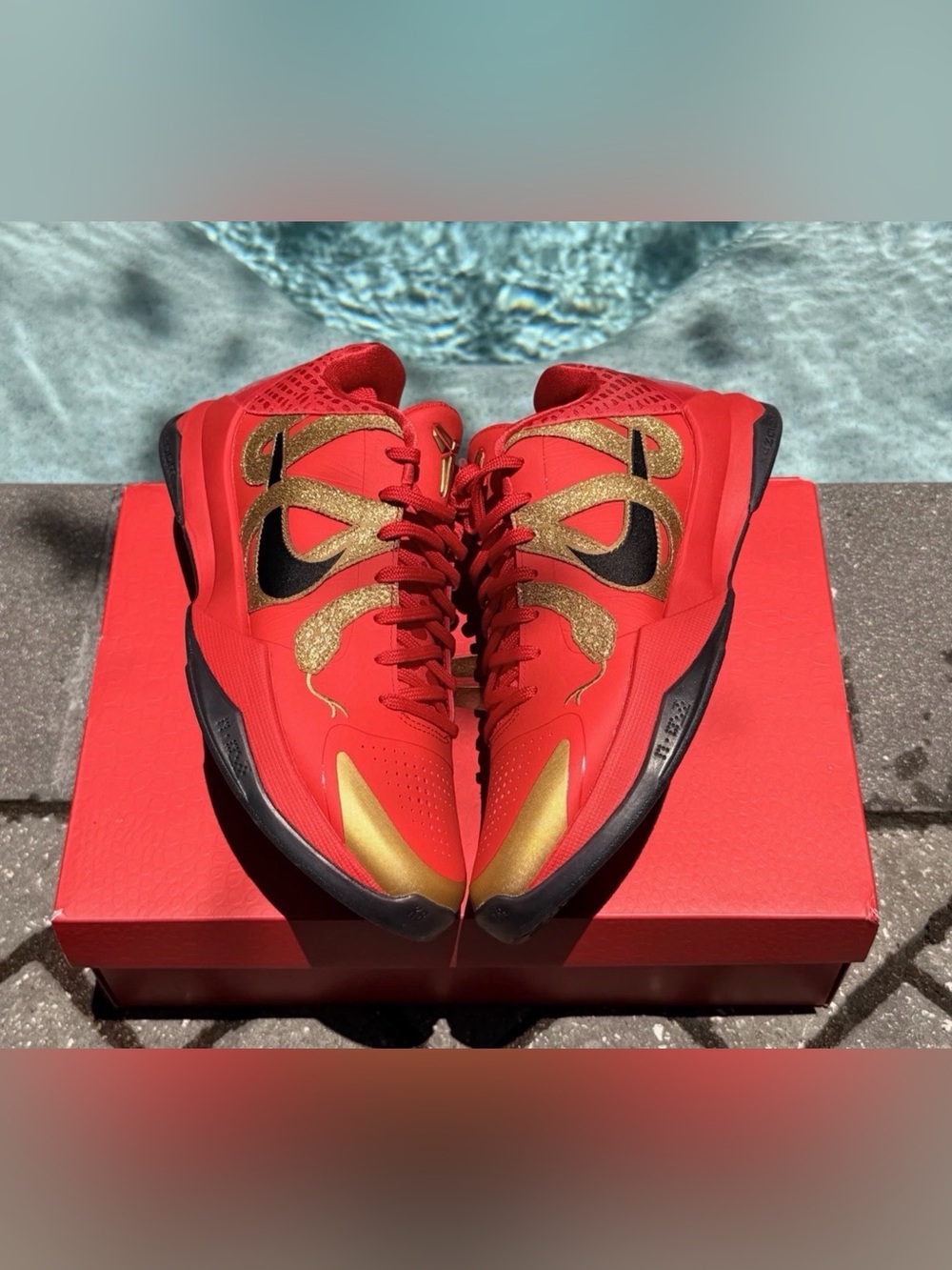 NIKE KOBE V PROTRO YEAR OF THE MAMBA UNIVERSITY RED GOLD HF5182-600 MEN'S